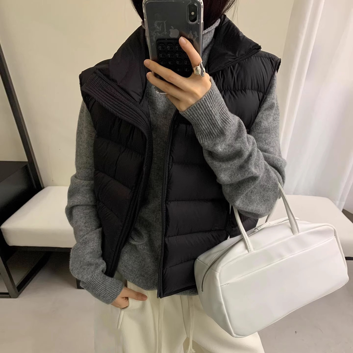 轻薄排骨羽绒马甲女款外穿2025秋冬新款小个子白鸭绒宽松保暖外套,淘宝优惠券,粉丝福利购,淘宝优惠卷