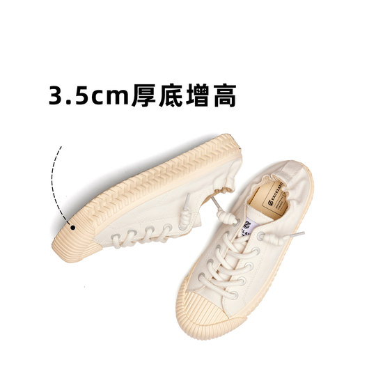 Excelsior thick sole elevation canvas shoes