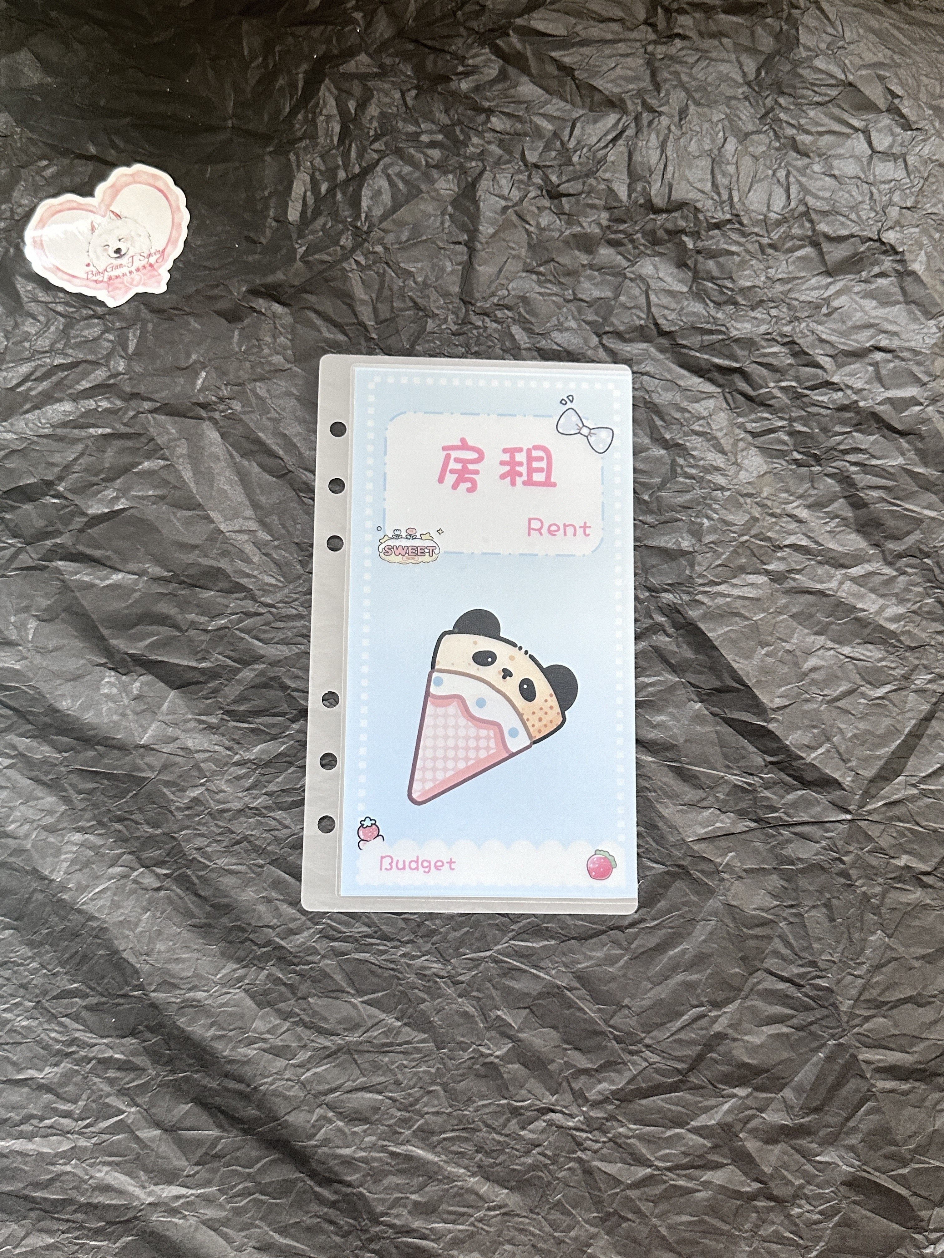 【饼干原创】A6熊猫甜品师月预算 分类预算现金袋 收纳钱袋,淘宝优惠券,粉丝福利购,淘宝优惠卷