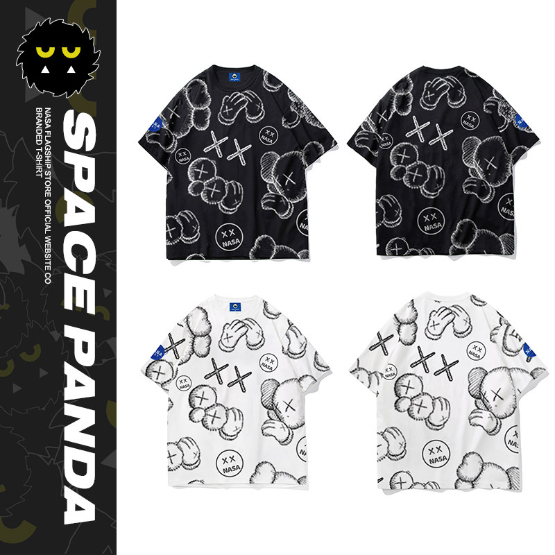 nasa旗舰店官网联名潮牌芝麻街t恤 太空熊猫T恤