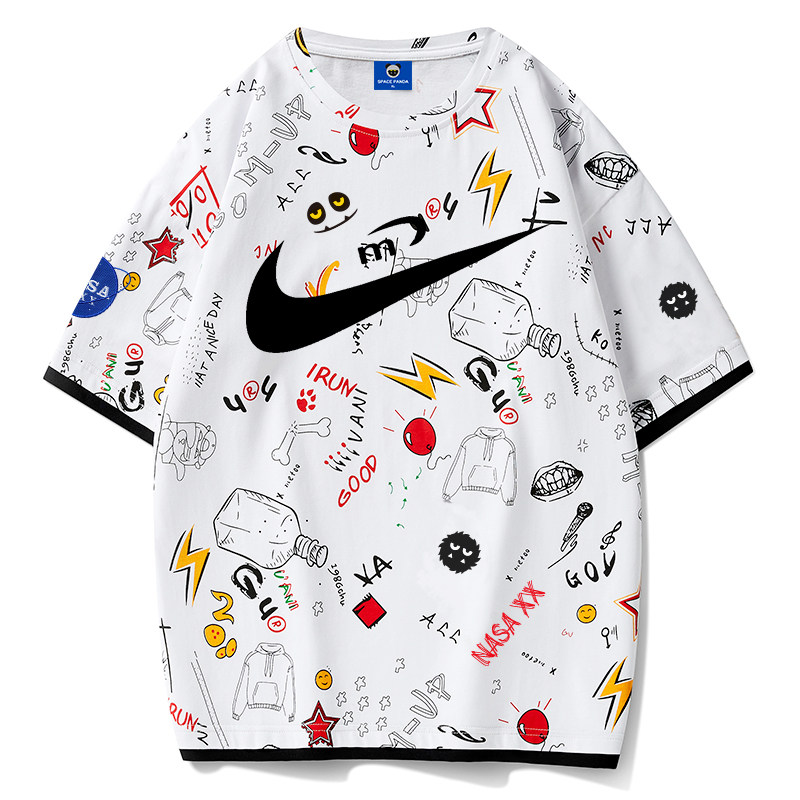 太空熊猫联名nasa夏季潮牌原创t恤 太空熊猫T恤