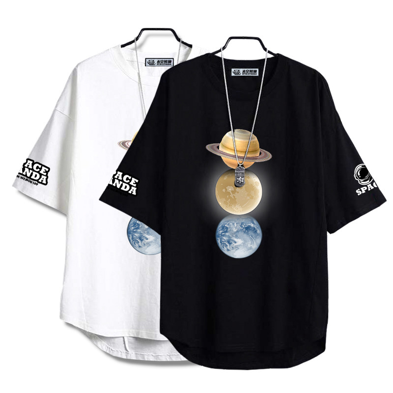 太空熊猫夏季nasa xx联名款t恤 太空熊猫T恤