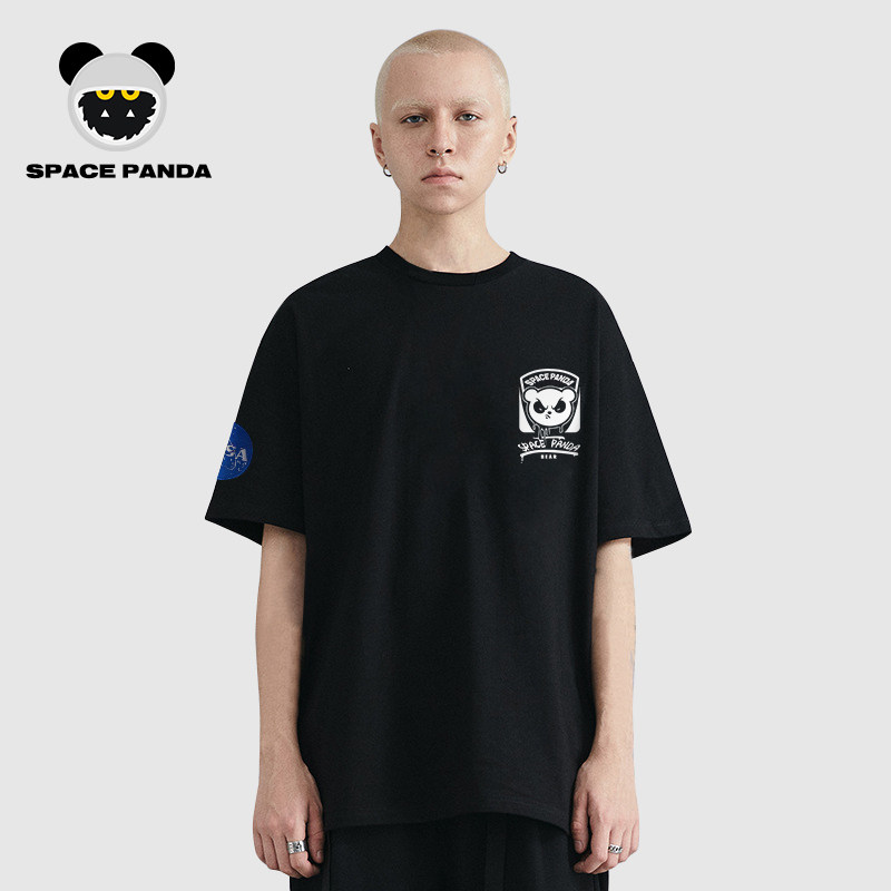 太空熊猫联名nasa旗舰店官网男t恤 太空熊猫T恤