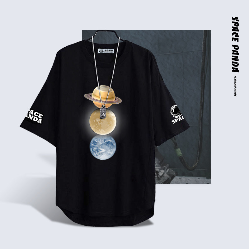 太空熊猫夏季nasa xx联名款t恤 太空熊猫T恤
