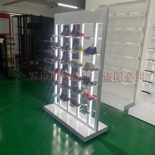 鞋店鞋架专厅中岛架运动鞋双面鞋子展示架直播货架发光中岛鞋架 - 图0