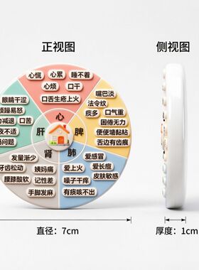 对症养生3D树脂立体冰箱贴磁吸家庭五谷杂粮科普健康自律生活自测