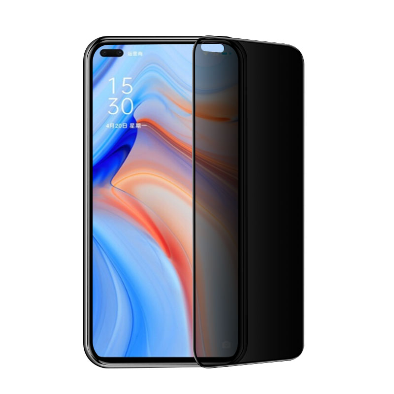 OPPOReno4钢化膜360度°防窥0pp0手机贴rano4黑边0ppoopo全屏rino4四面防偷看ren04隐私reon适用rneo4瑞诺四 - 图3