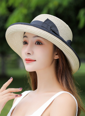 草帽夏天折叠防晒沙滩百搭帽子