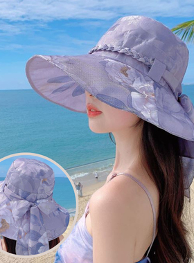 夏季网纱透气可折叠大帽檐遮阳帽