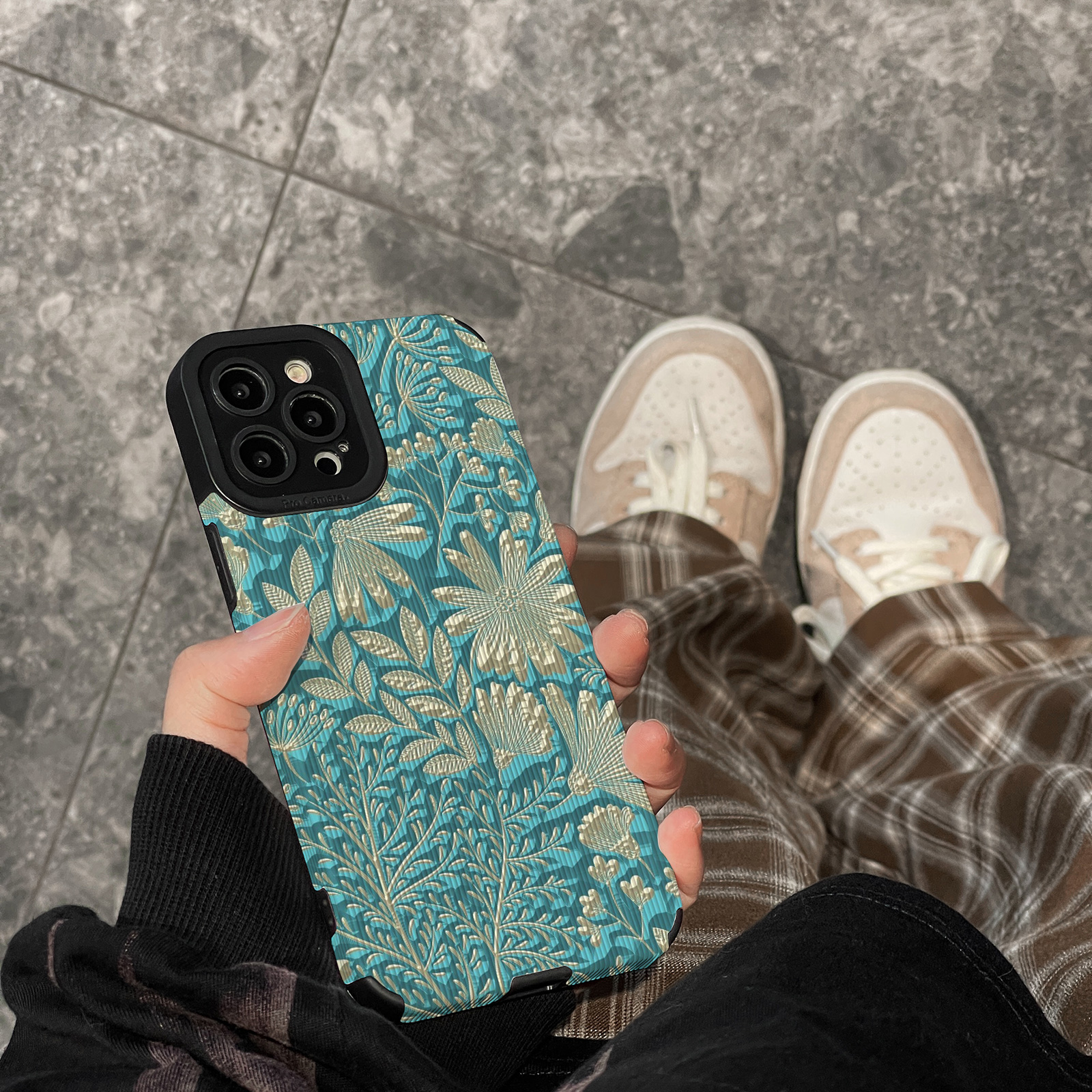 初绽适用红米NOTE14proplus手机壳12时尚10青春9情侣note8pro竖条纹艺术金色花纹小众皮质软全包时尚潮保护套 - 图2