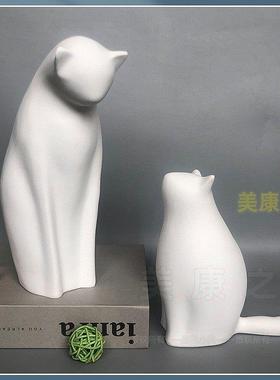 黑白猫可爱猫咪创意礼品儿童房家居饰品客厅软装桌面树脂工艺品