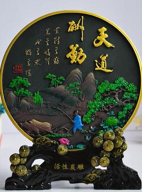 办公室桌书房书柜桌面装饰品新中式工艺品博古架书架酒柜创意摆件