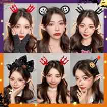 Halloween Party Black Hair Hoop Party Photo Online Red Hair Card For Strange Demon Head Stirrup Haircut Hair Clip Hair Clip