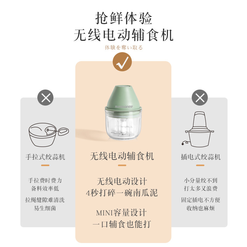 新款迷你宝宝料理机便携婴儿辅食机 半念搅拌/料理机