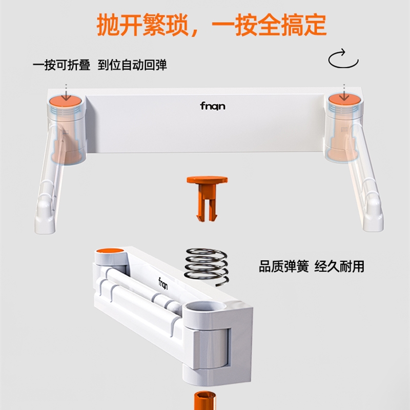 垃圾塑料袋支架垃圾架家用垃圾桶收纳桶厕所卫生间厨房折叠壁挂式 - 图2