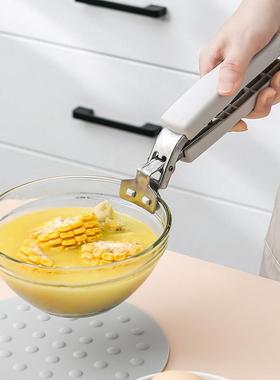 日本防烫夹子厨房防滑夹盘子神器取碗提盘砂锅夹不锈钢夹碗器家用