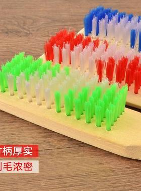 竹制鞋刷家用加厚长柄硬毛不伤鞋刷子清洁刷洗衣刷洗鞋刷子地板刷