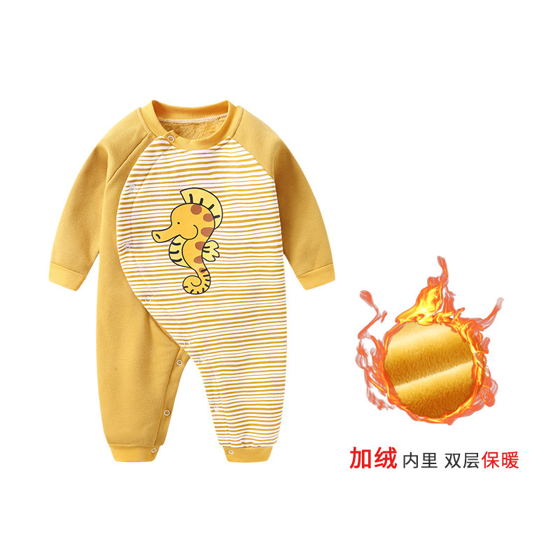 新生连体衣服加绒加厚秋装男女哈衣 舒嘉莱连身衣/爬服/哈衣