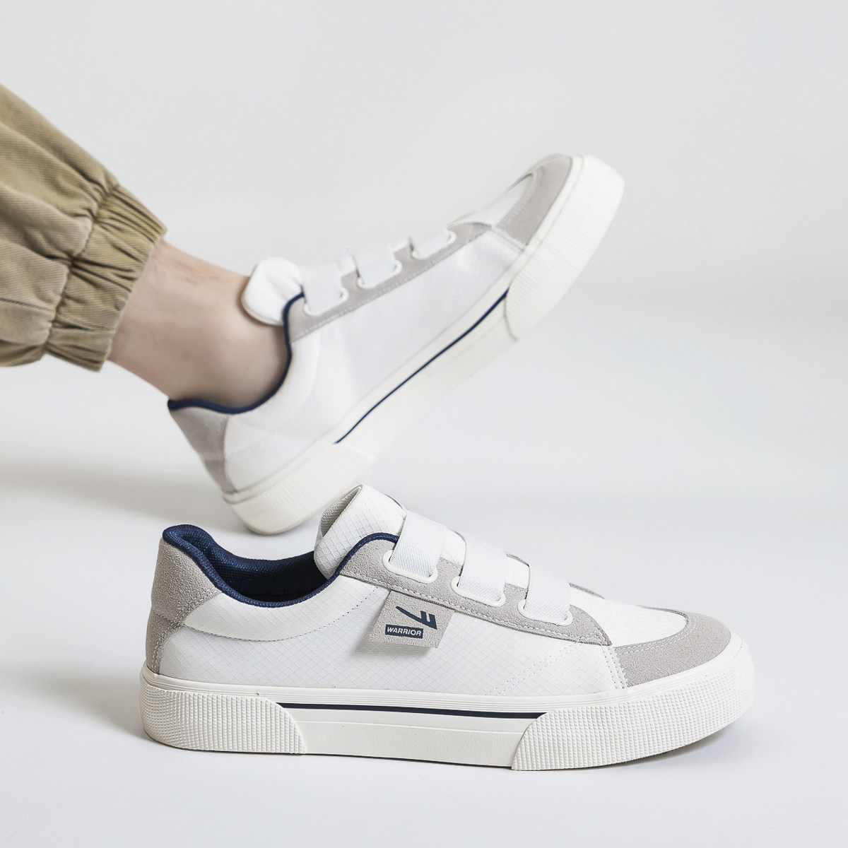 Warrior/回力男鞋2025新款春秋季休闲运动鞋厚底小白鞋一脚蹬板鞋,淘宝优惠券,粉丝福利购,淘宝优惠卷