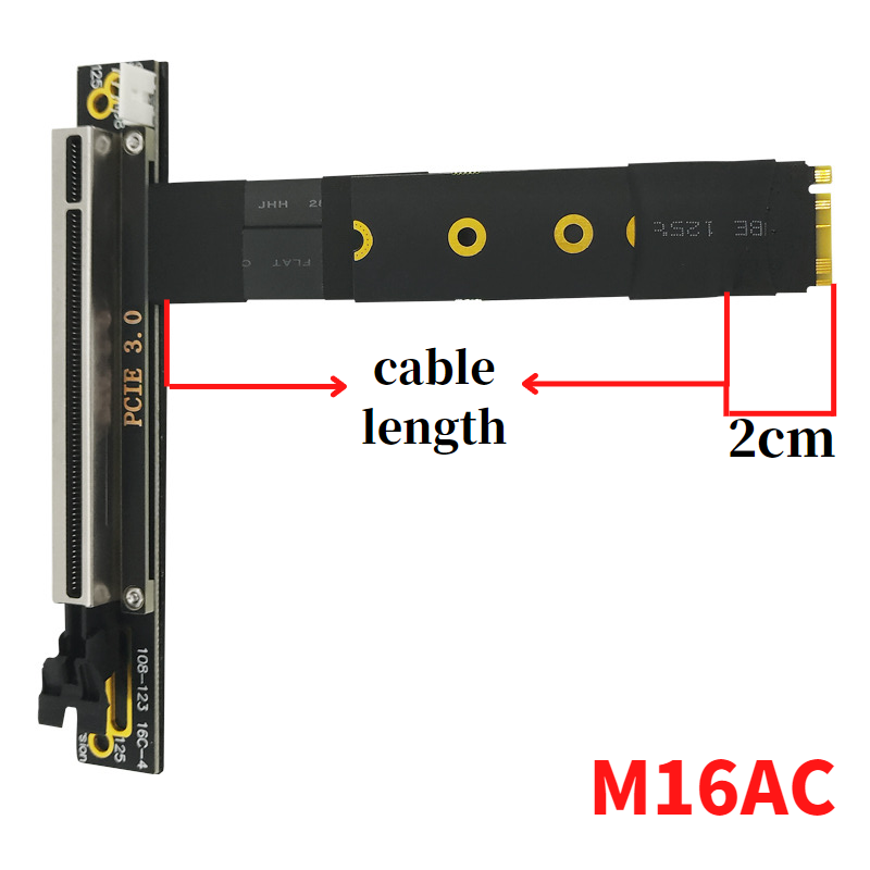 NVME转PCIE X16转接线M.2-mkey转16x延长适配线m2接口外置显卡-图0