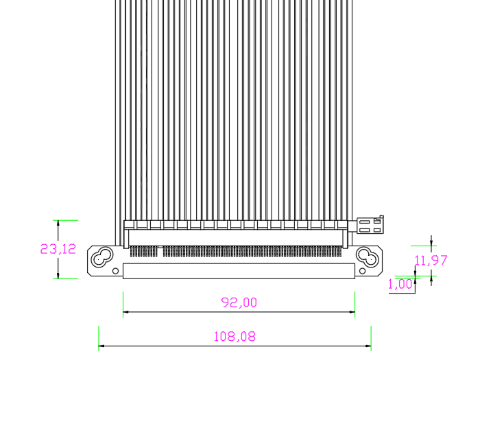 PCIE 4.0 X16高速显卡延长线 双反向16X兼容ITX A4迷你机箱镀银线 - 图0