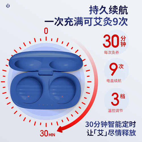 酷轻松电子艾灸仪随身灸家用无烟艾灸盒腰腹部肩颈椎热敷全身通用 - 图0