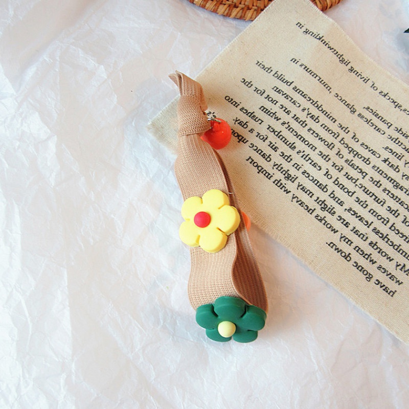 抖音新款炫雅小花ins撞色韩国发圈 傲彩发饰