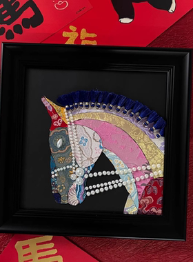 马螺钿画diy古典宋锦装饰画