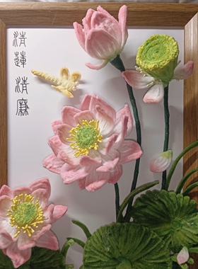 手工日记---垂丝海棠花画框