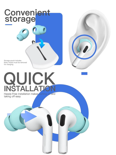 airpods3防滑耳帽airpods3耳机套AirPods4耳套耳塞硅胶入耳式改造防滑小耳套秒变pro鲨鱼鳍防掉防摔 - 图1