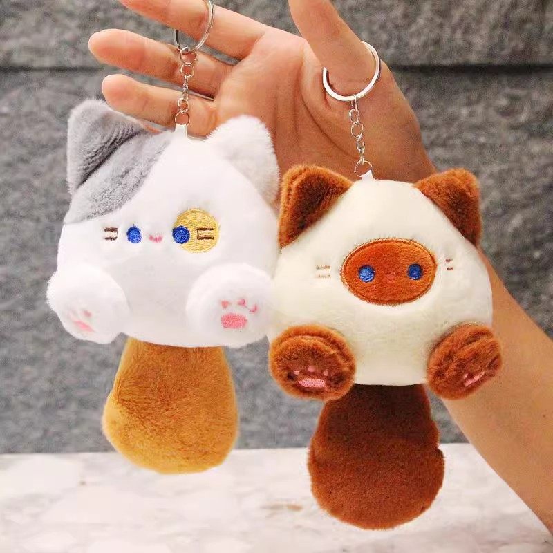可爱毛绒猫咪玩偶钥匙扣儿童毛绒玩具女生书包包挂件娃娃学生挂饰,淘宝优惠券,粉丝福利购,淘宝优惠卷