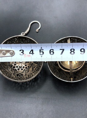 仿古白铜  香炉 香薰炉 悬挂炉 球装香炉 家居工艺摆件 复古铜器