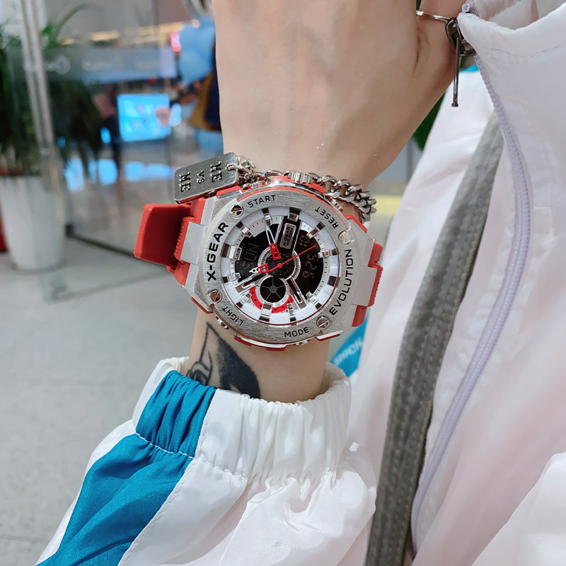 女ins风电子表男学生运动独角兽 范美国产腕表