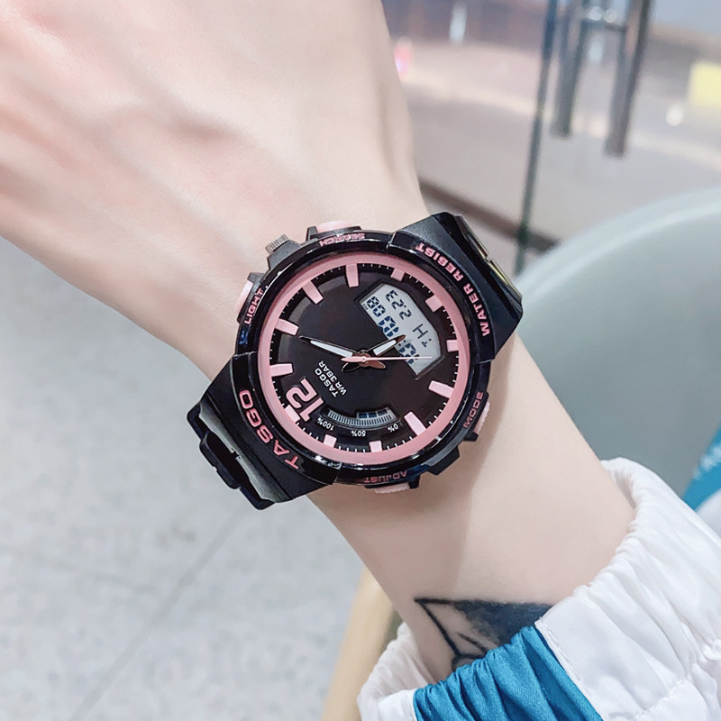 机械小众夏季ins风白色电子手表 范美国产腕表