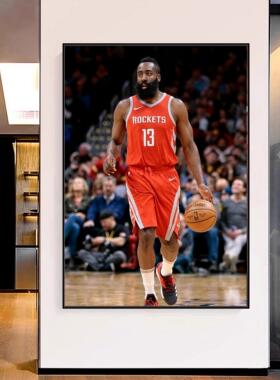 NBA哈登挂画篮球馆墙面壁画