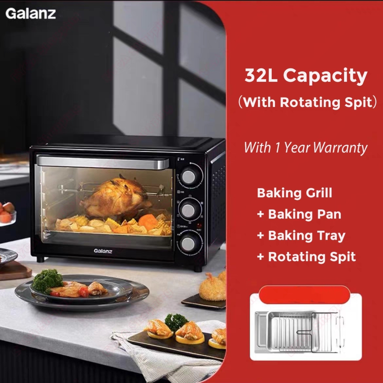 Galanz35L electric oven auto baking broil oven high quality - 图1