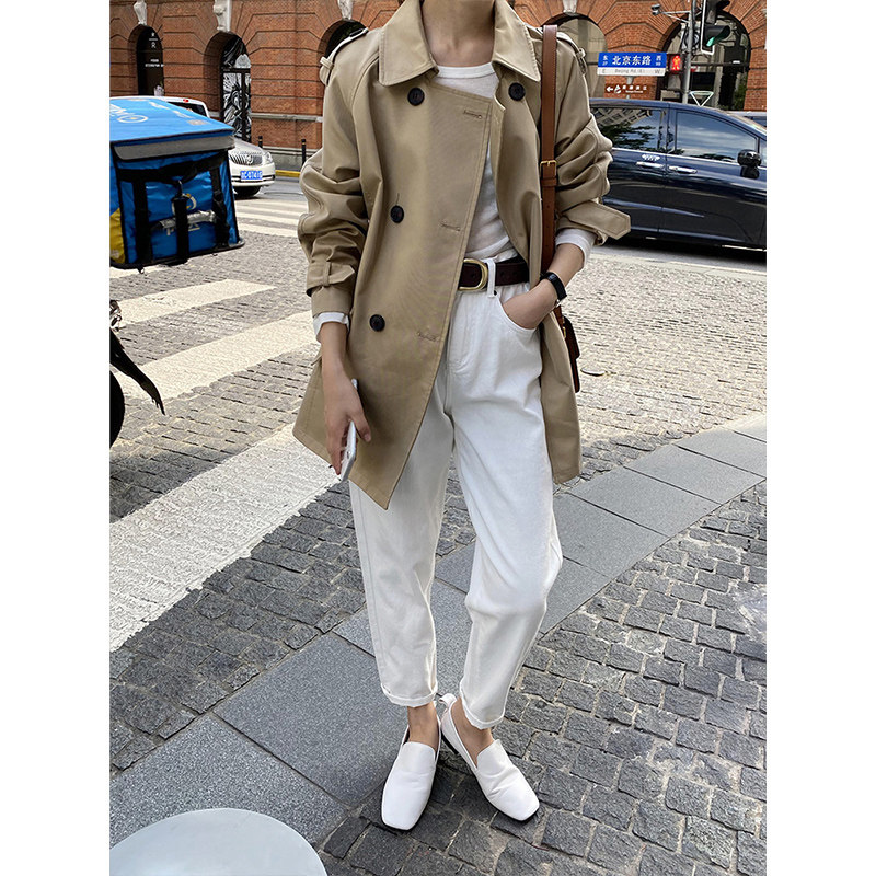 小个子短款卡其色2022春秋新款风衣 myblun风衣