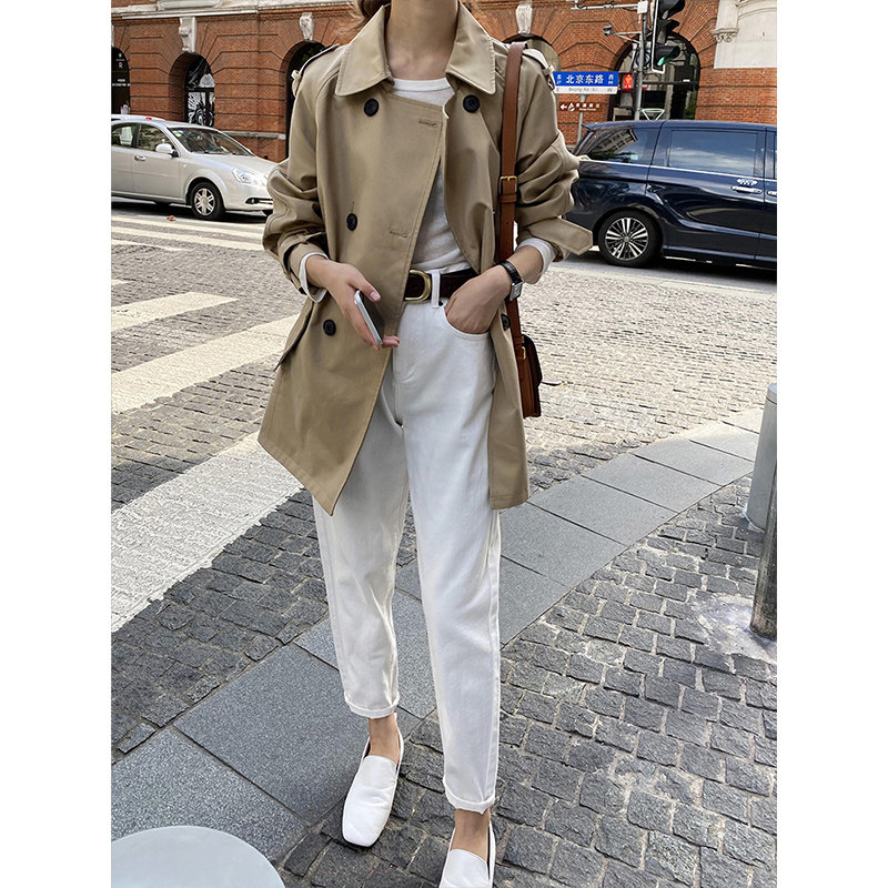 小个子短款卡其色2022春秋新款风衣 myblun风衣