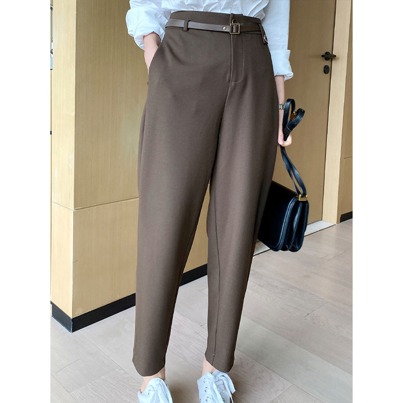 黑色西装裤春秋宽松高腰休闲裤子 myblun休闲裤