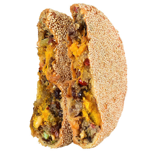 2025年周兴豪桥墩手工大月饼老式五仁中秋送礼盒装正宗温州特产 - 图3