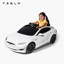 Tesla Tesla electric car children can take a human child four rounds of childrens toy car Model S