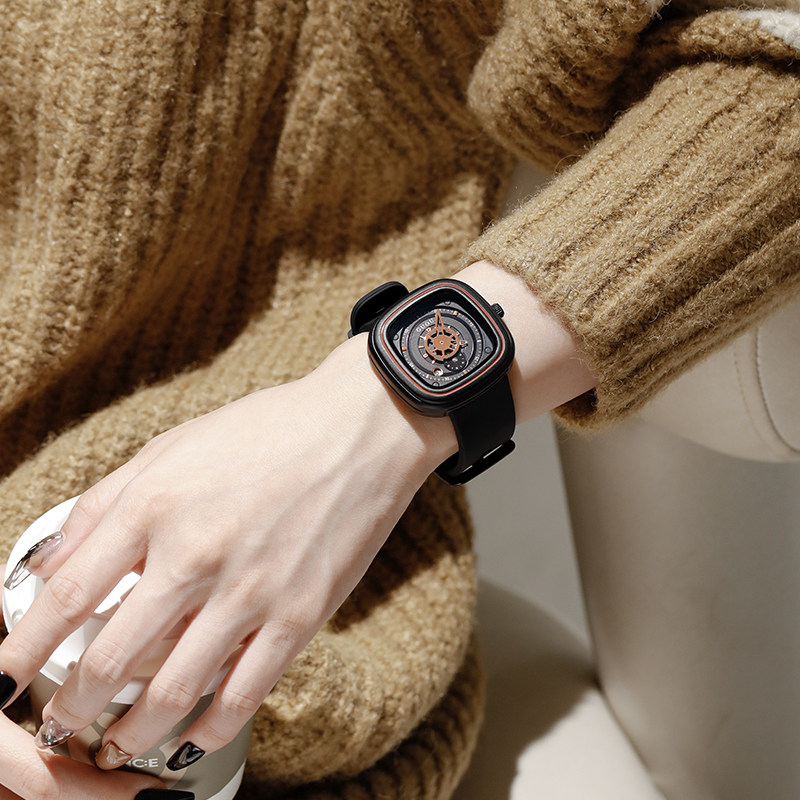 guou女款小众轻奢高级感复古手表 古欧老林国产腕表