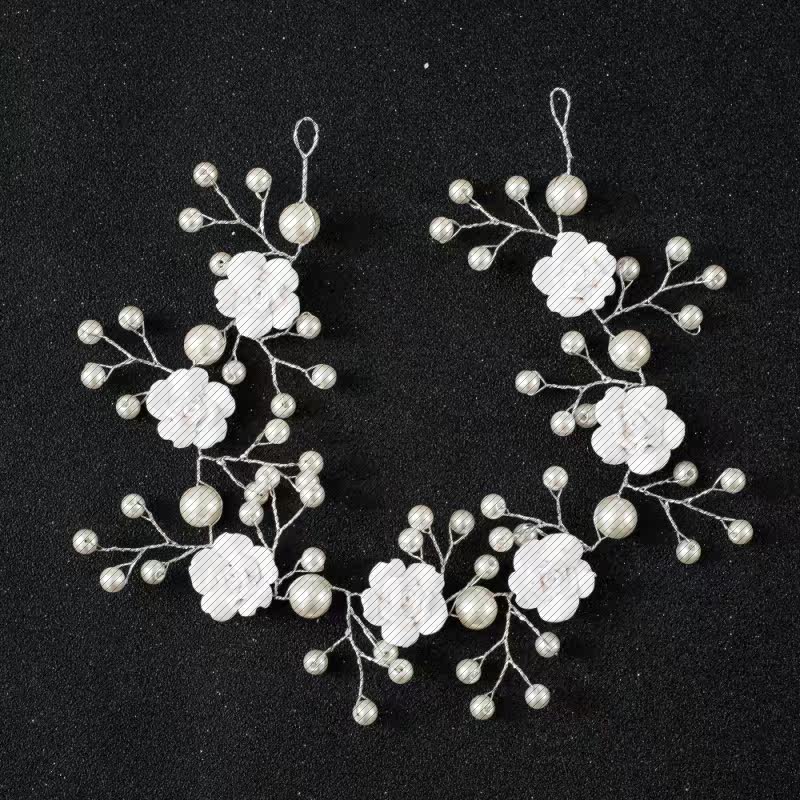 抖音同款韩新娘婚礼软陶手工软发带 玄翠峰发饰