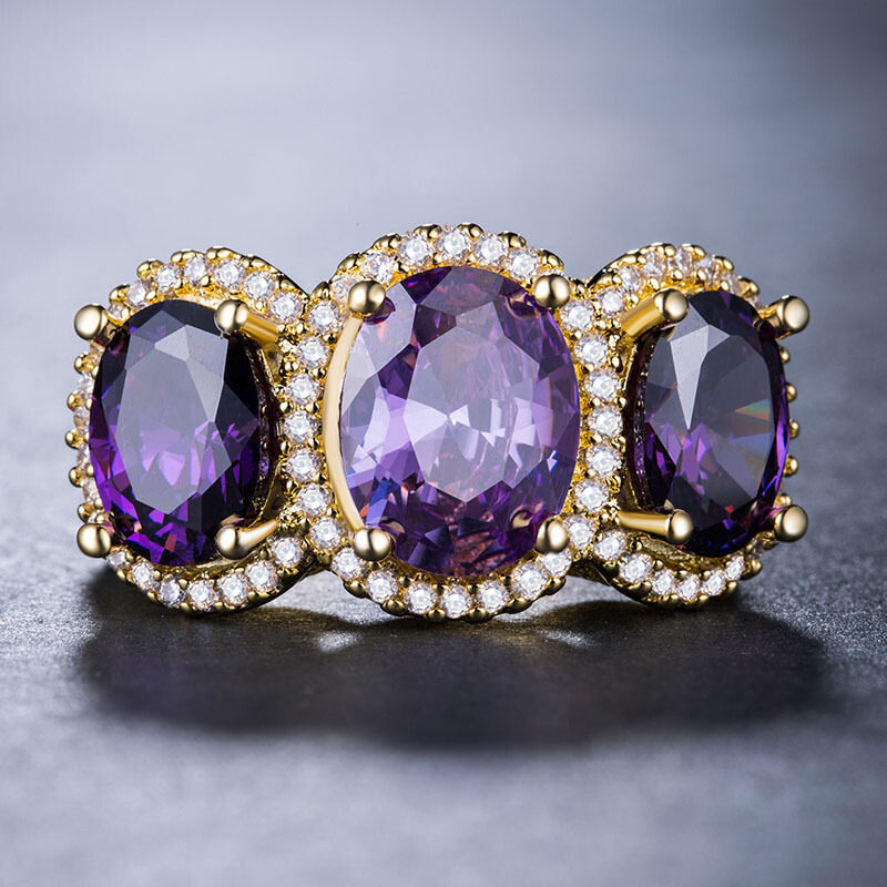 ring锆石镀18k金女士指环礼物 玄翠峰戒指/指环