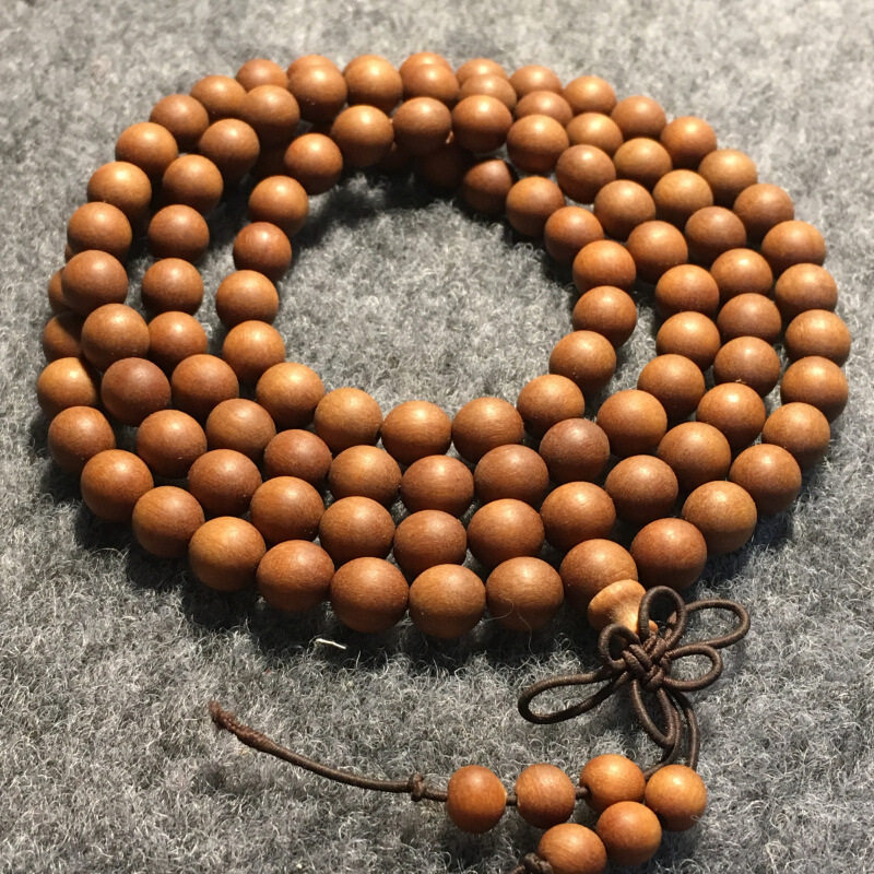 抖音同款巴布亚老檀香8mm108颗佛珠 玄翠峰佛珠/念珠