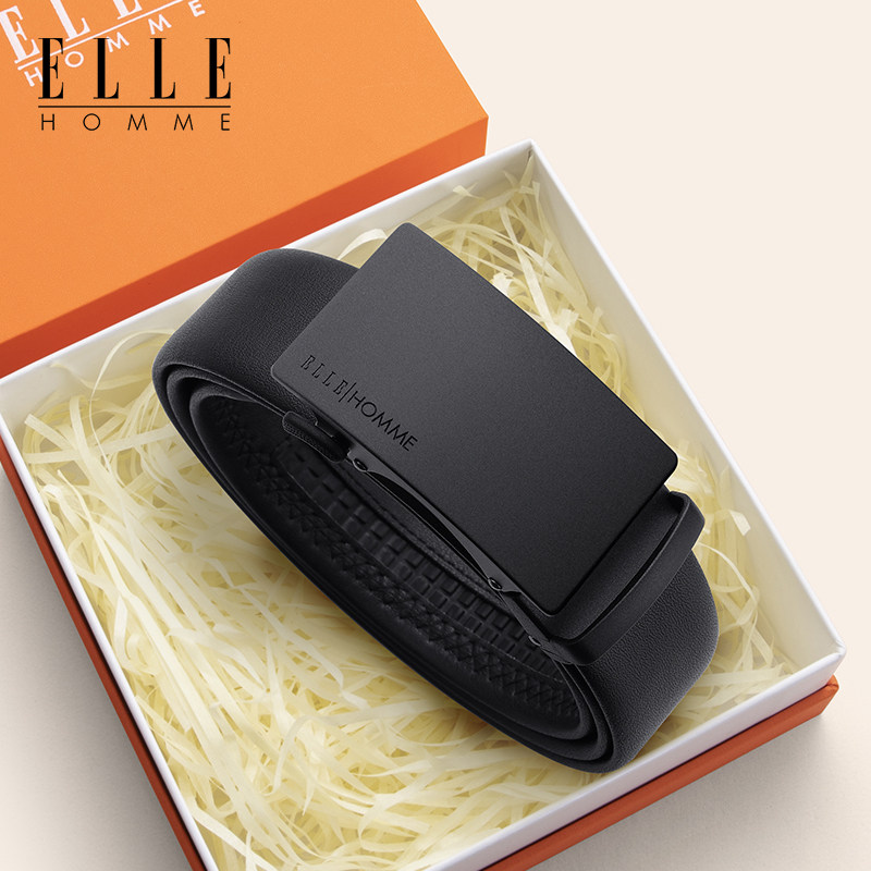 正品ELLE HOMME皮带男士真皮腰带2025新款自动扣商务休闲男款裤带,淘宝优惠券,粉丝福利购,淘宝优惠卷