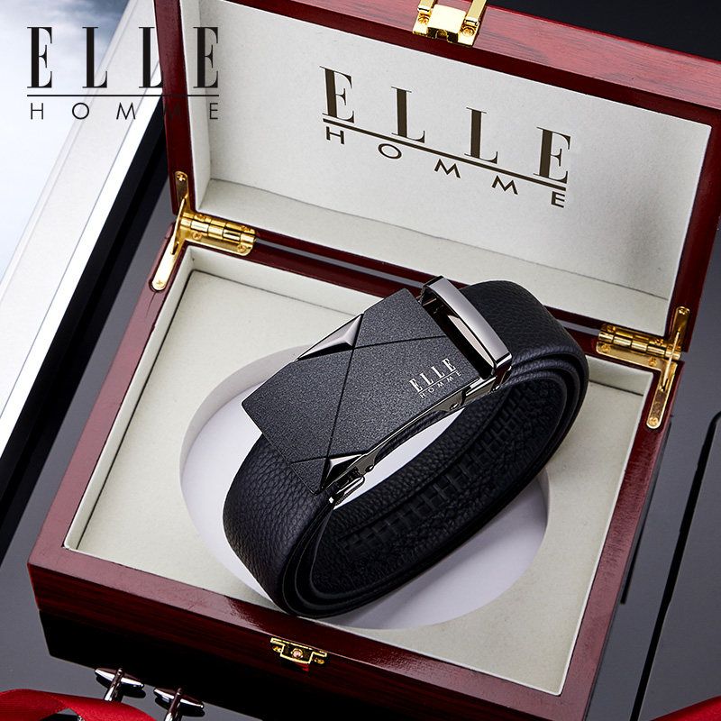 正品elle homme男士2022真皮腰带 ellehomme千乐禧腰带/皮带/腰链