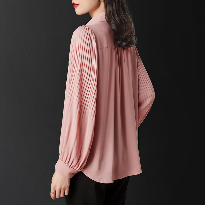 灯笼袖长袖韩版气质洋气春秋衬衫 兹欧根衬衫