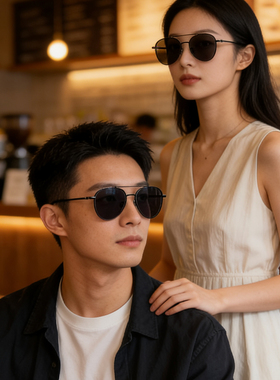 有度数墨镜飞行员超轻纯钛男女款