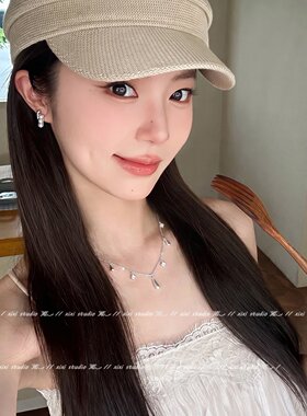 纯欲风水滴锆石项链百搭锁骨链